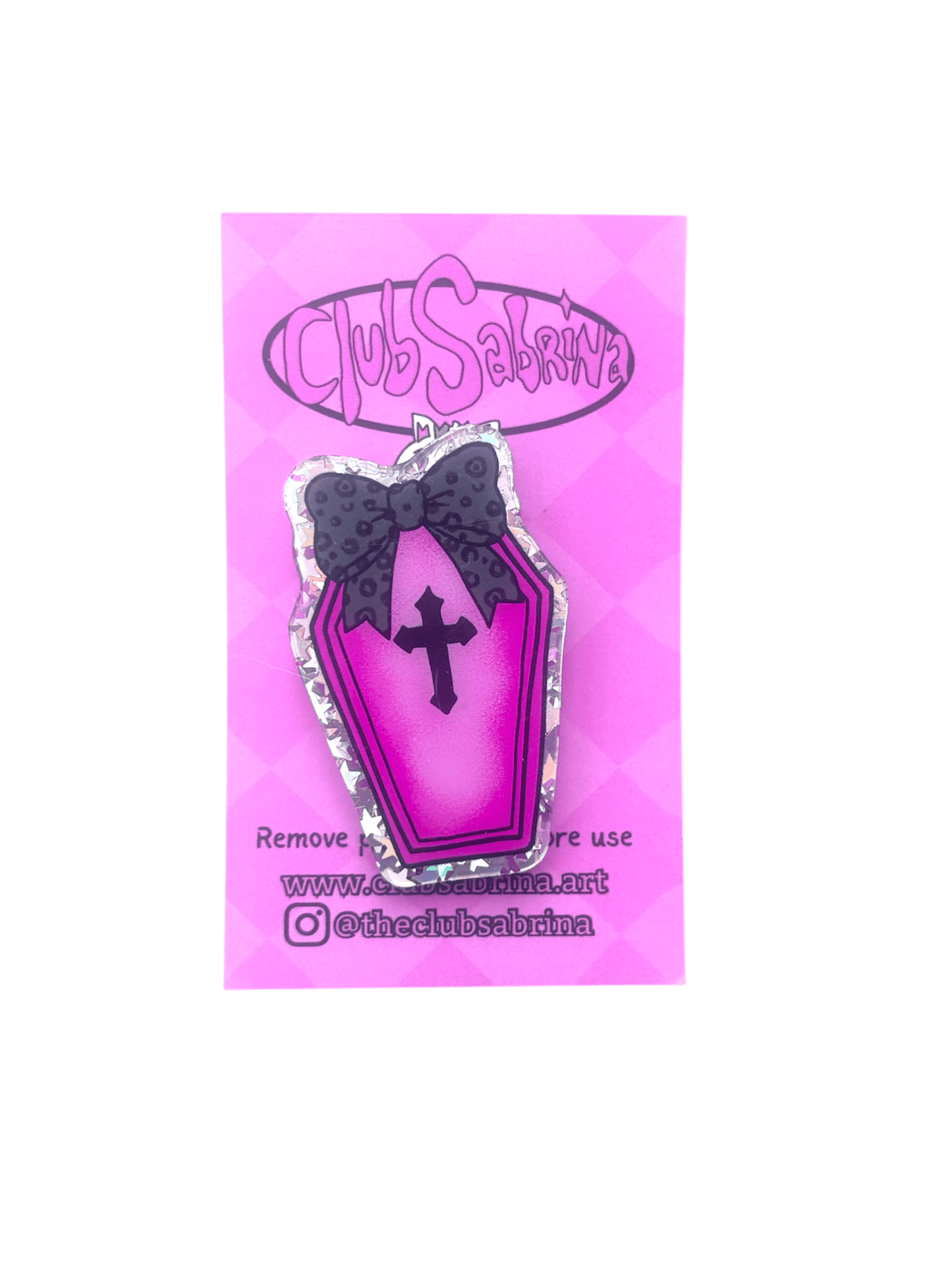 𝑪𝒐𝒎𝒆 𝒊𝒏𝒕𝒐 𝑴𝒚 𝑪𝒐𝒇𝒇𝒊𝒏 Acrylic Pin - Club Sabrina