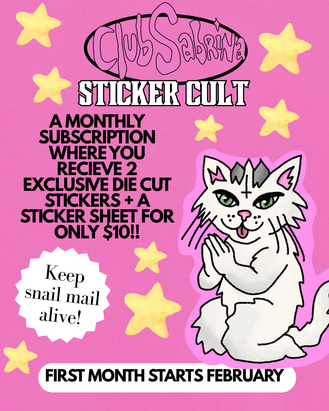 Sticker Cult Monthly Subscription - Club Sabrina