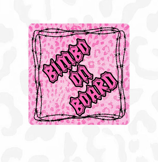 Bimbo on Board Bumper Sticker