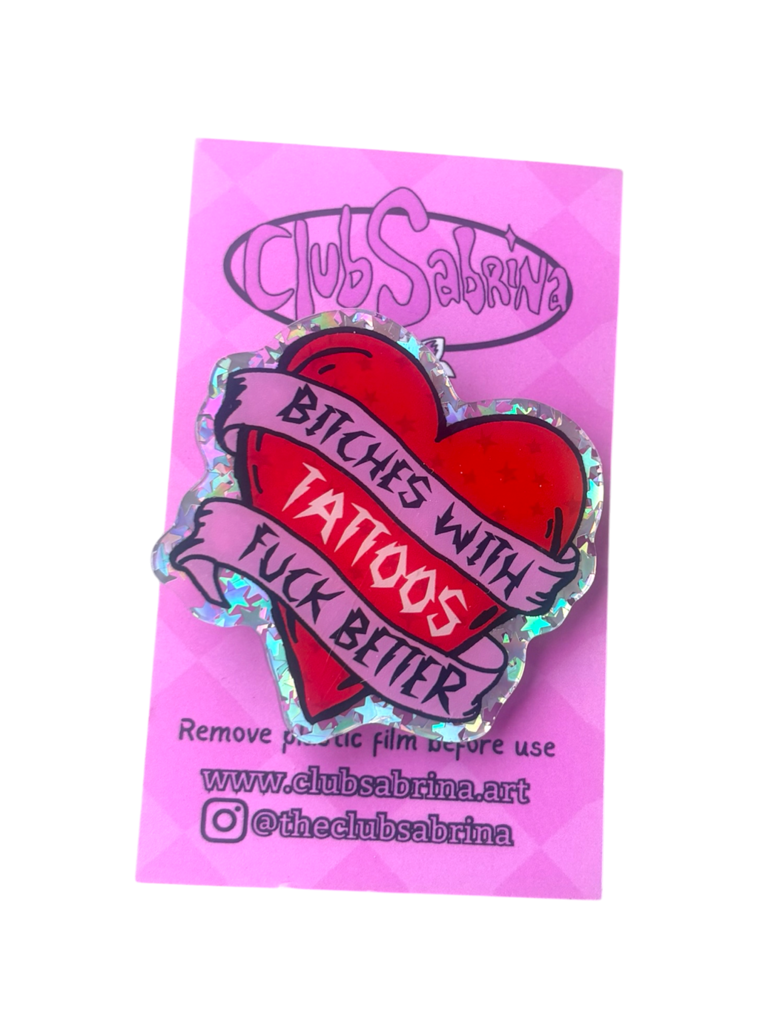 𝑩𝒊𝒕𝒄𝒉𝒆𝒔 𝑾𝒊𝒕𝒉 𝑻𝒂𝒕𝒕𝒐𝒐𝒔 𝑭𝒖𝒄𝒌 𝑩𝒆𝒕𝒕𝒆𝒓 Acrylic Pin - Club Sabrina