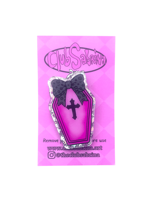 𝑪𝒐𝒎𝒆 𝒊𝒏𝒕𝒐 𝑴𝒚 𝑪𝒐𝒇𝒇𝒊𝒏 Acrylic Pin - Club Sabrina