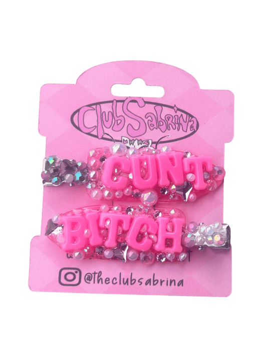 𝑪𝒖𝒏𝒕/𝑩𝒊𝒕𝒄𝒉 Hair Clips - Club Sabrina
