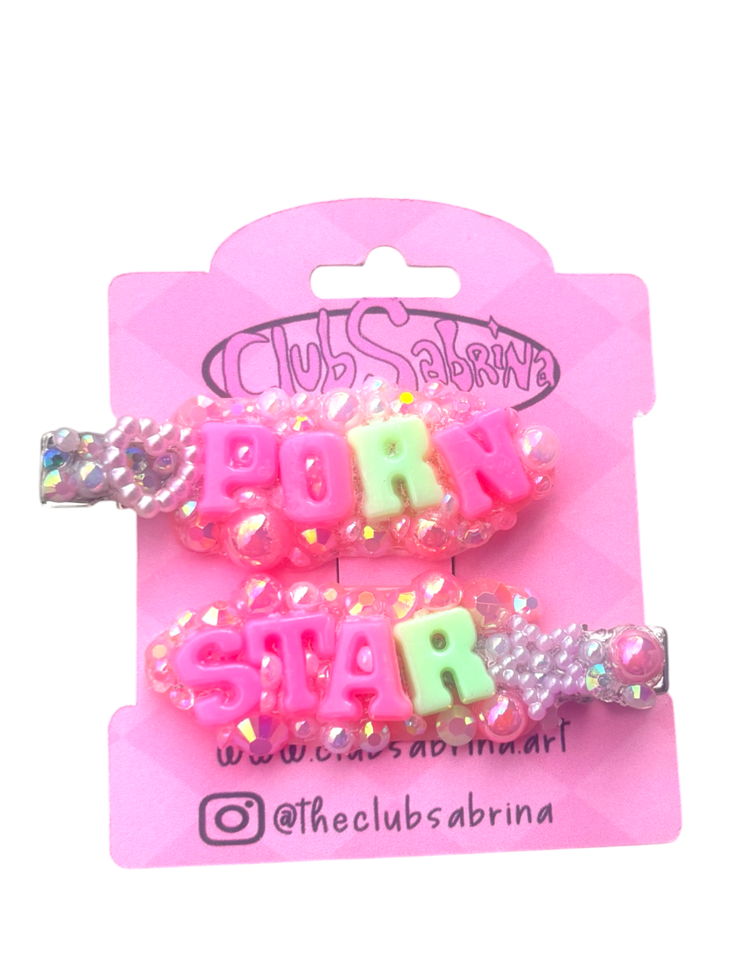 𝑷𝒐𝒓𝒏 𝑺𝒕𝒂𝒓 Hair Clips - Club Sabrina