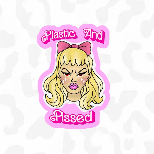 PLASTIC AND PISSED Sticker - Club Sabrina